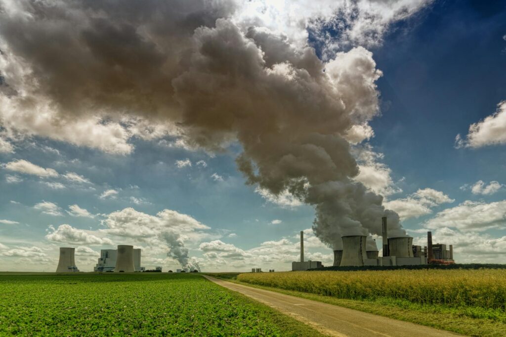 industrial machine near crops