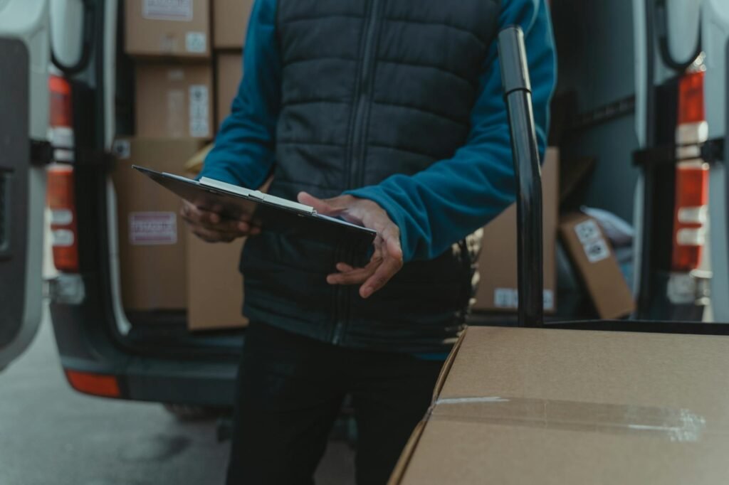 person holding a clipboard