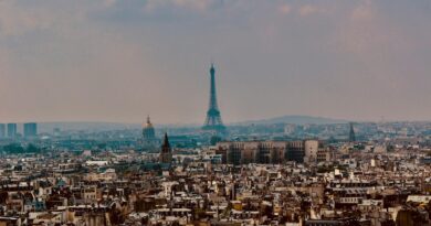 aerial view of eiffel tower