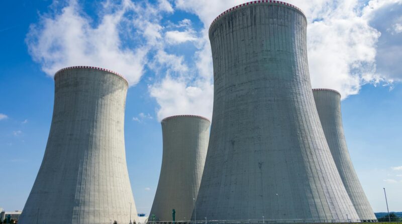 photo of a power station chimneys