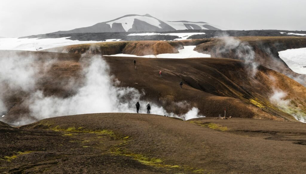 hikers on a mountain