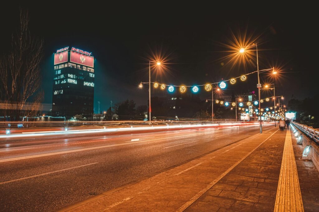 empty street at night