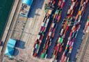 aerial view photography of container van lot