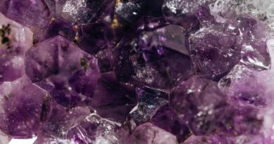 close up of purple amethyst