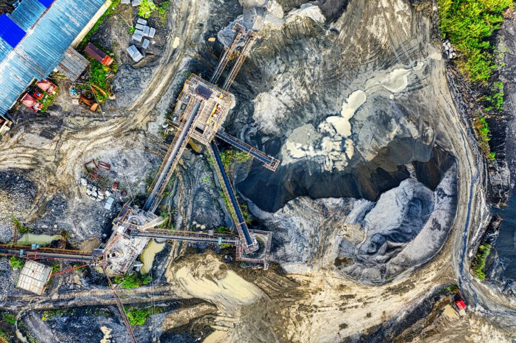 top view of a mine