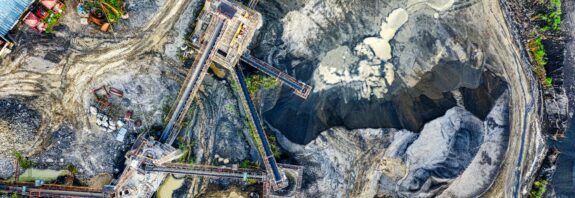 top view of a mine