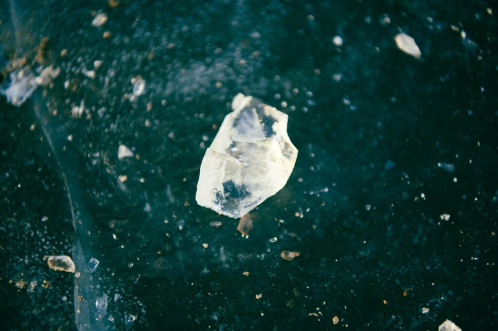 macro photography of a stone