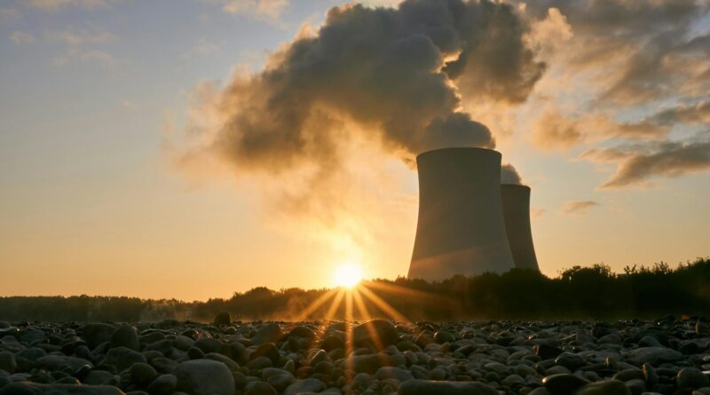 low angle photo of nuclear power plant buildings emtting smoke