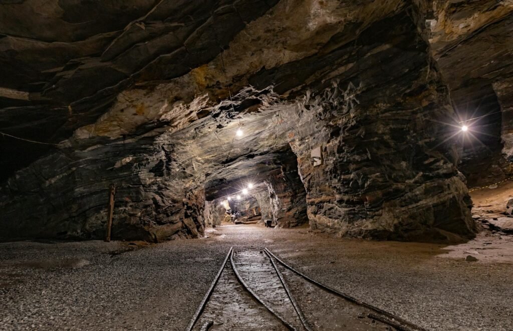 a track in a mine