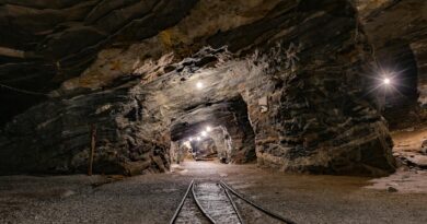 a track in a mine