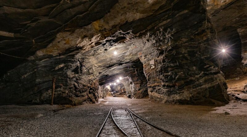 a track in a mine