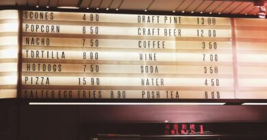 diner menu board