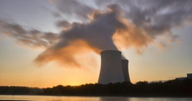 sky industry sunrise river