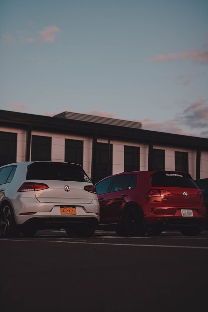 volkswagen cars in the parking lot