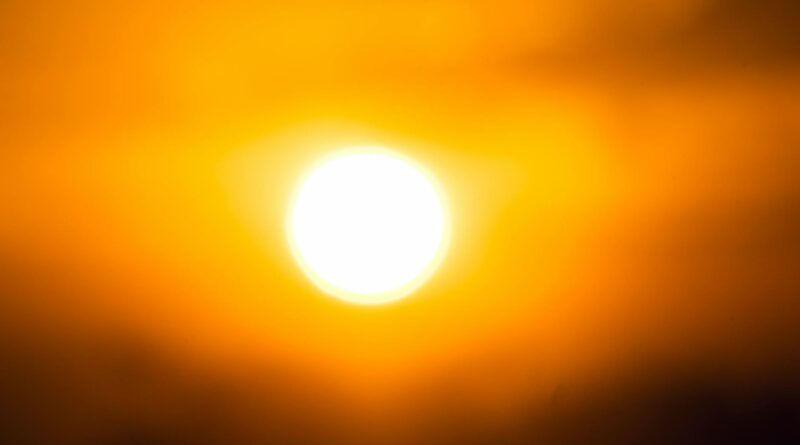 sun during sunset