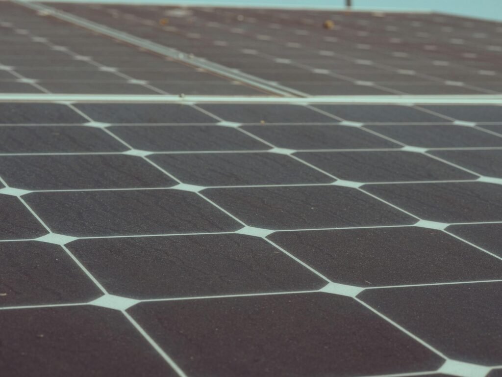 close up shot of solar panels