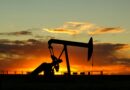 oil well at sunset