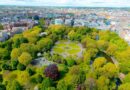 aerial view of st stephen s green in dublin