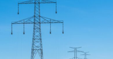 electricity pylons in countryside