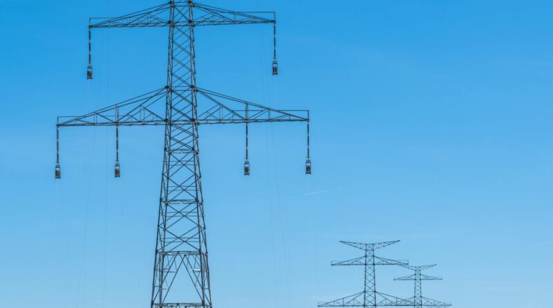 electricity pylons in countryside
