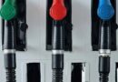 colorful fuel pumps at a gas station