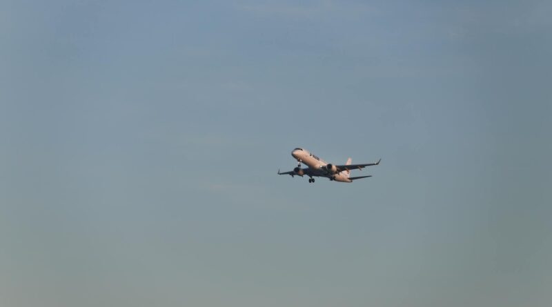 photo of an airbus in the sky