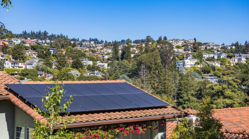 a house with solar panel on the roof