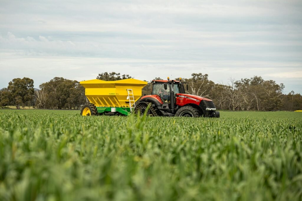 tractor on field