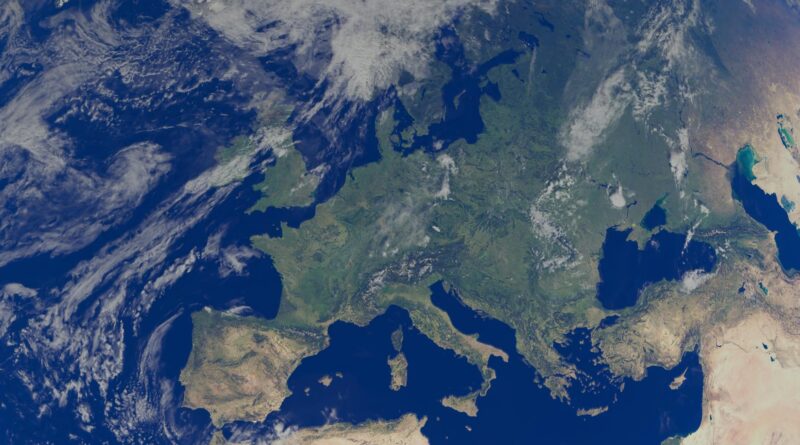stunning satellite view of europe
