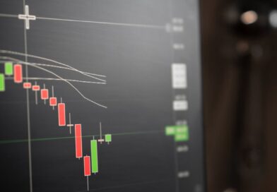 close up of stock market graph on monitor
