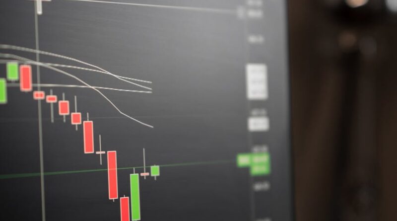 close up of stock market graph on monitor