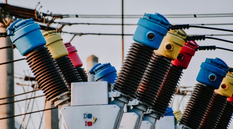blue and red metal coils with electrical wires