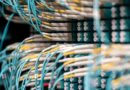 numerous wires mounted into patch panel